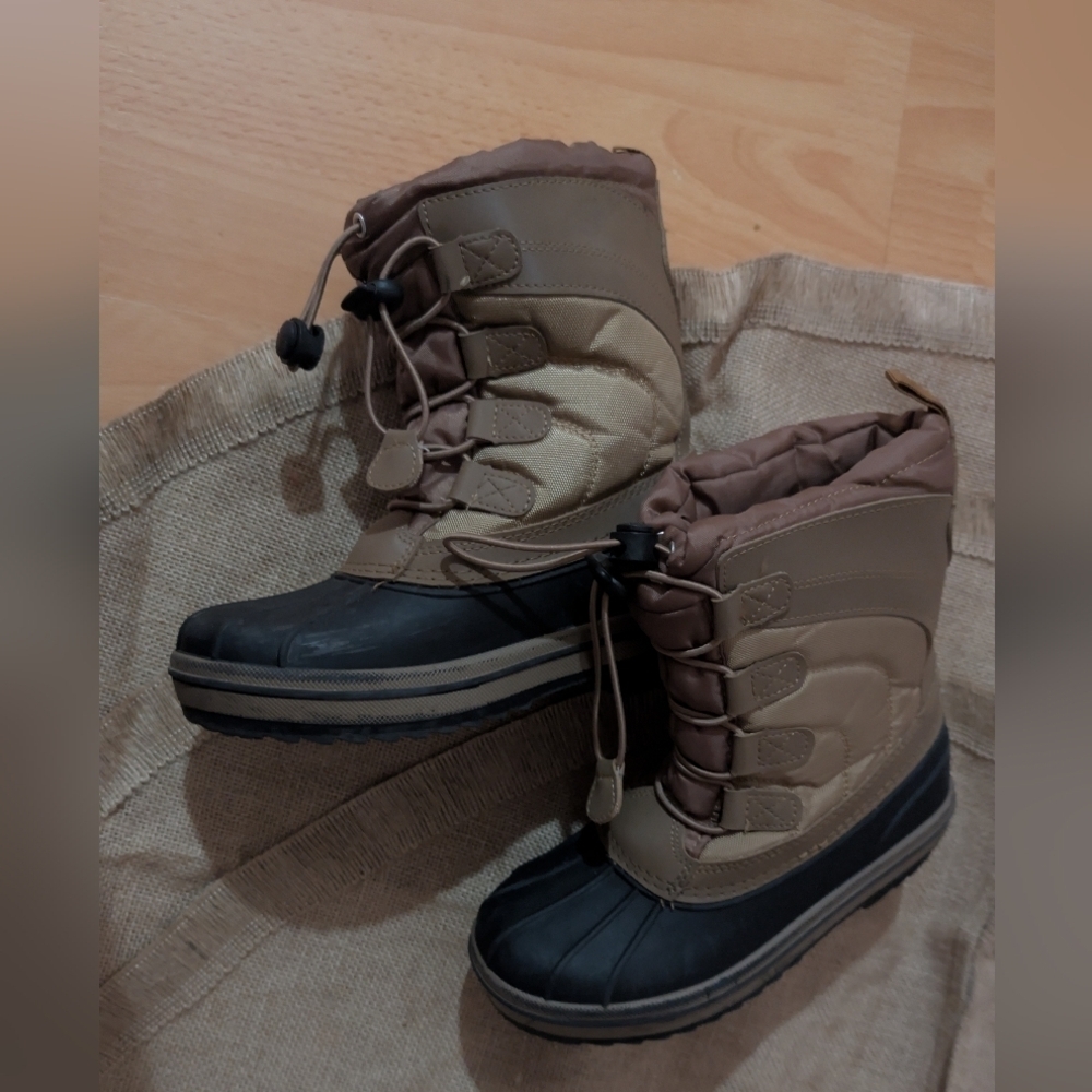 Link boys Brown and Blue Winter Snow Boots - Picture 4 of 10